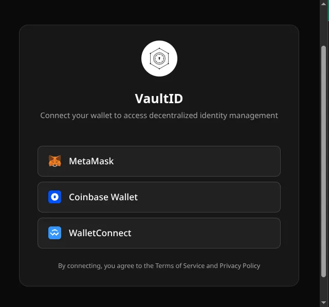 VaultID Screenshot 2